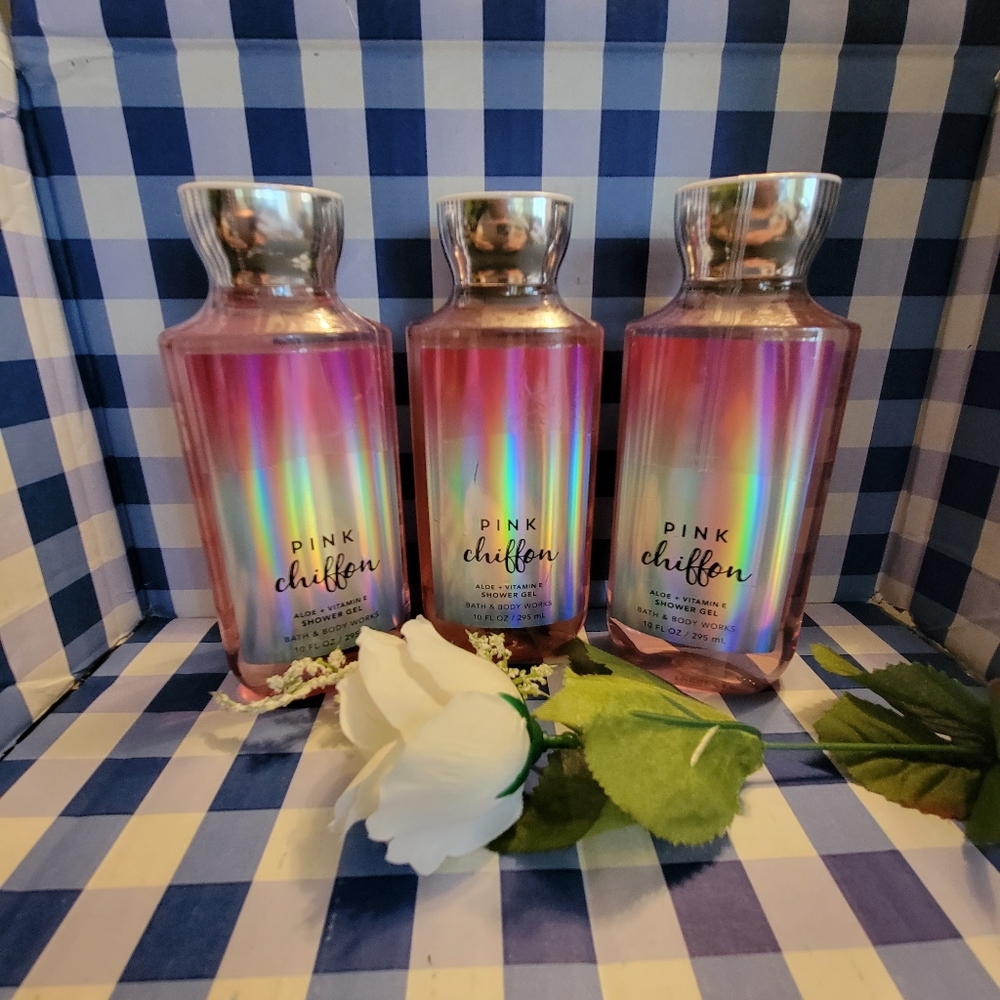 Bath and Body Works Pink Chiffon Shower Gel, 10 oz, 3 pk